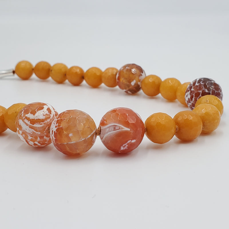 Fire Energy Yellow Jade Jewelry Set