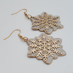 Glitter Snow Flakes Earrings