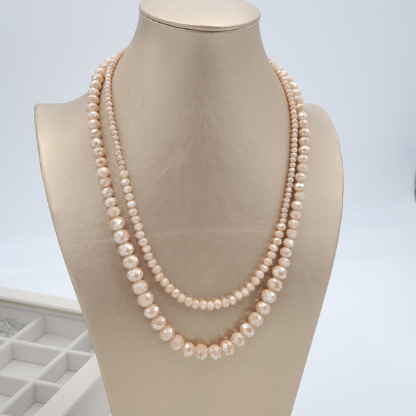 Creme Crystal Necklace