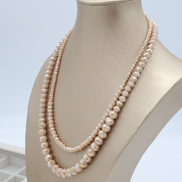 Creme Crystal Necklace