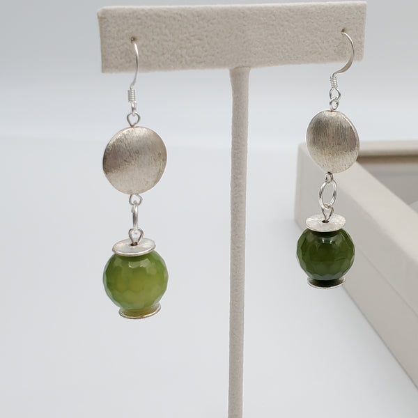 Green Agate Necklace and Earrings