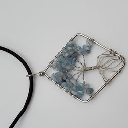 Aquamarine Tree of Life Necklace