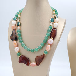 Elegant Aventurine and Botswana Agate Necklace