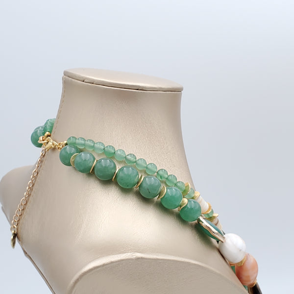 Elegant Aventurine and Botswana Agate Necklace