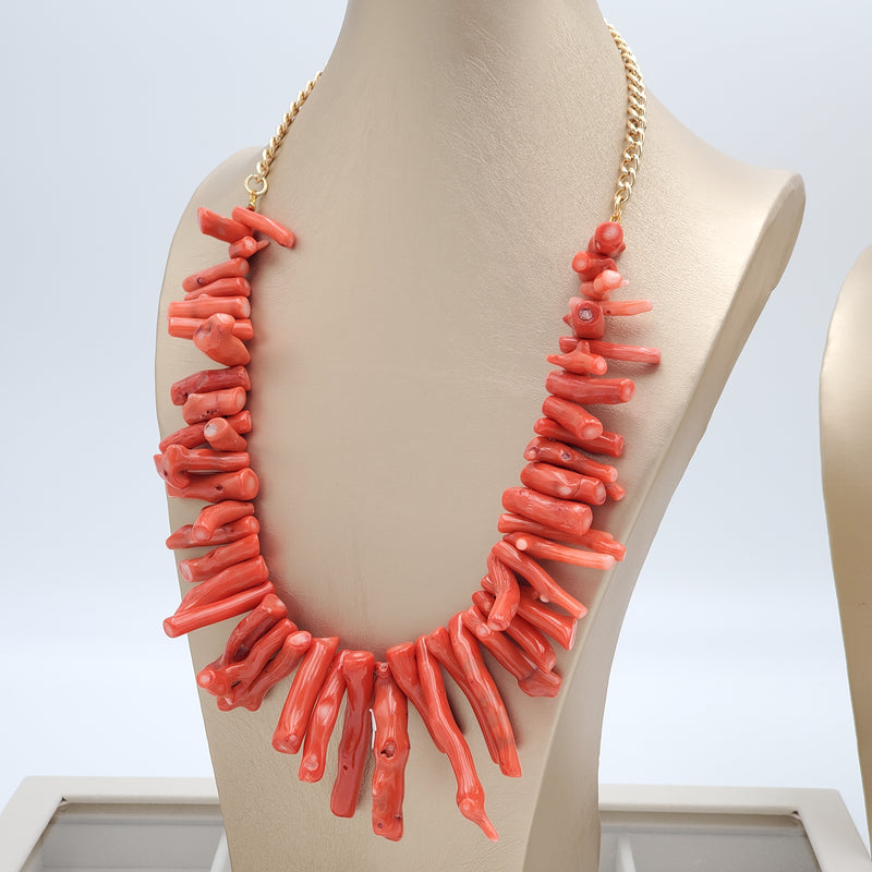 Orange Coral Necklace