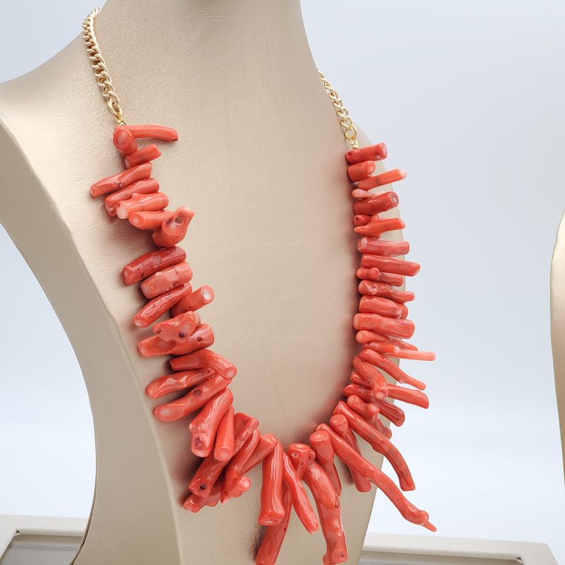 Orange Coral Necklace