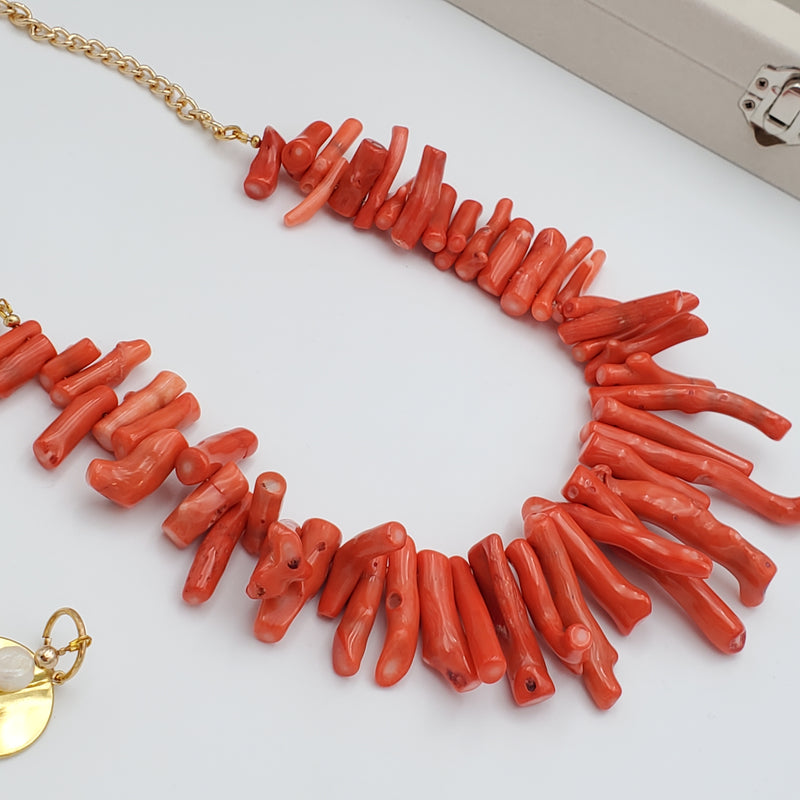 Orange Coral Necklace