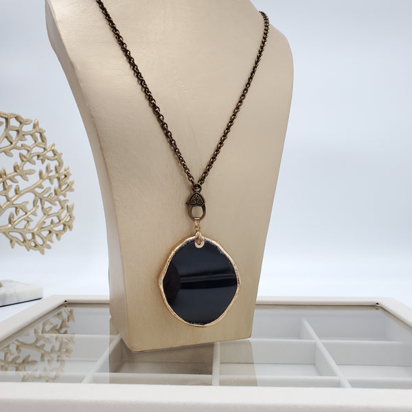 Large Agate Stone Necklace