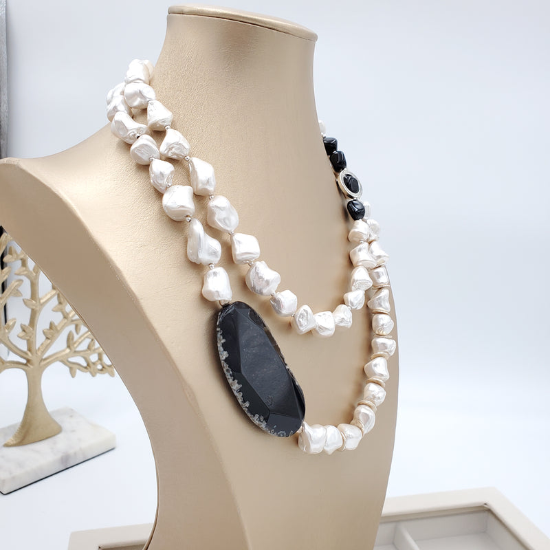 Mother of Pearl Layered Necklace